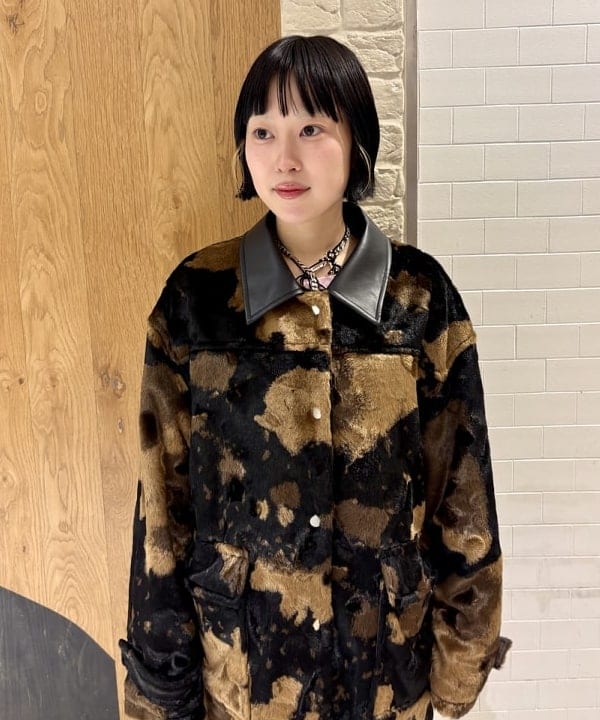 amaさんの「BEAMS WOMEN｜RBS / フェイクファー ステンカラー コート」を使ったコーディネート