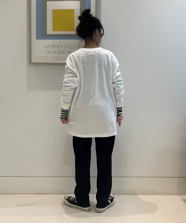 清水 彩乃さんの「BEAMS WOMEN｜BEAMS BOY / フライス 1cm ボーダー」を使ったコーディネート