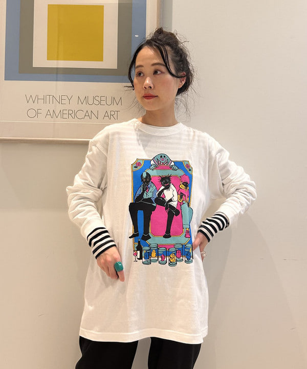 清水 彩乃さんの「BEAMS WOMEN｜BEAMS BOY / フライス 1cm ボーダー」を使ったコーディネート