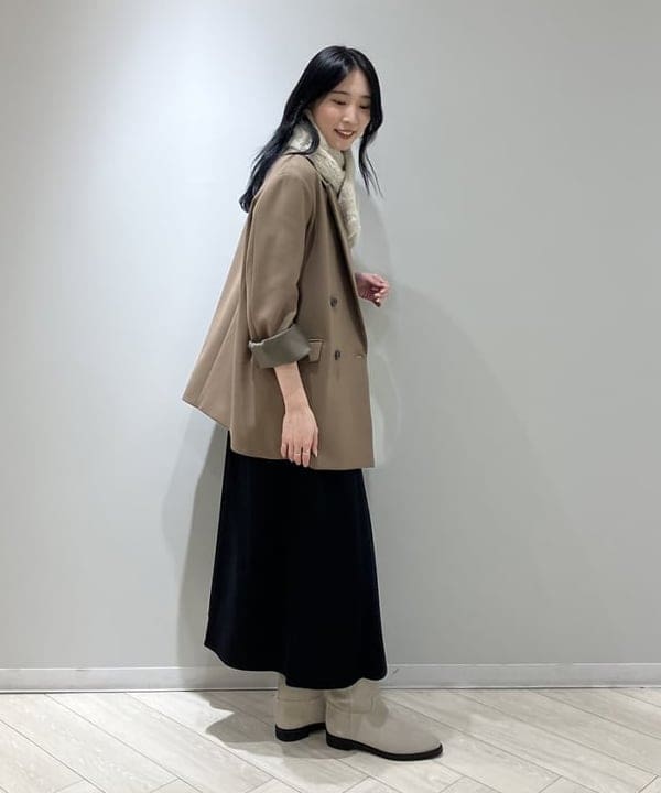 nodokaさんの「BEAMS WOMEN｜ダブルクロス ロング ジャケット」を使ったコーディネート