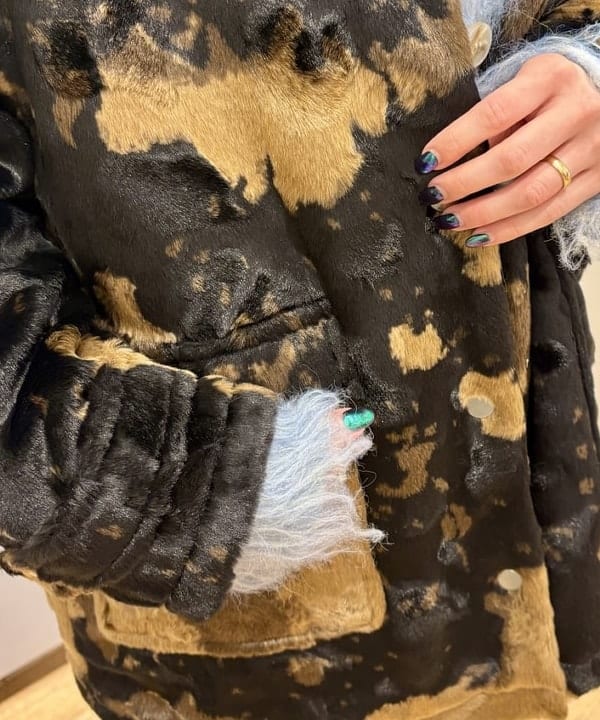 ちりこさんの「BEAMS WOMEN｜RBS / フェイクファー ステンカラー コート」を使ったコーディネート