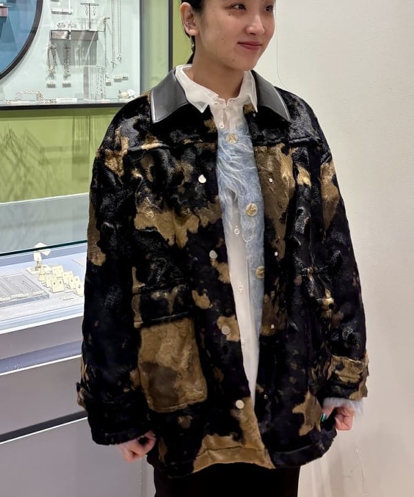 ちりこさんの「BEAMS WOMEN｜RBS / フェイクファー ステンカラー コート」を使ったコーディネート