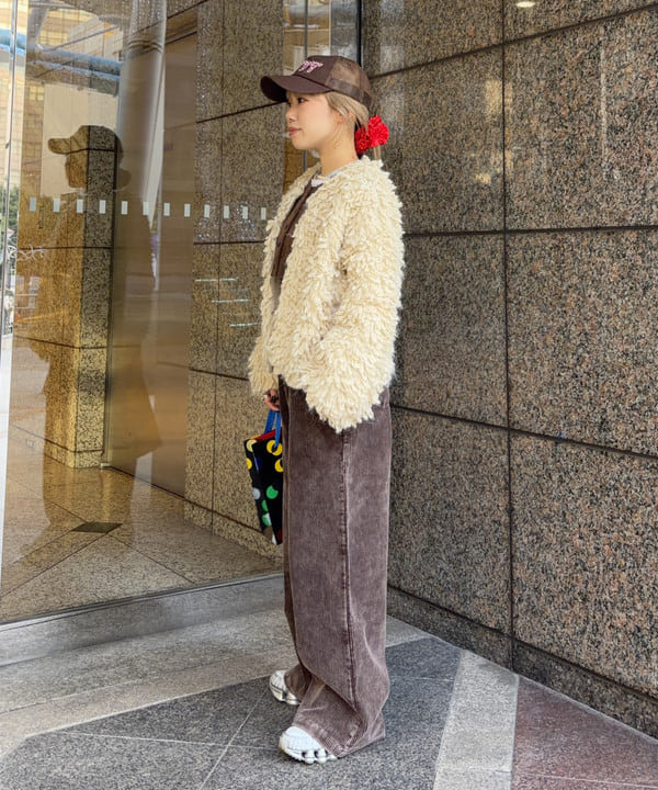 まゆちゃんさんの「BEAMS WOMEN｜ミックス ループ編み ニット ジャケット」を使ったコーディネート