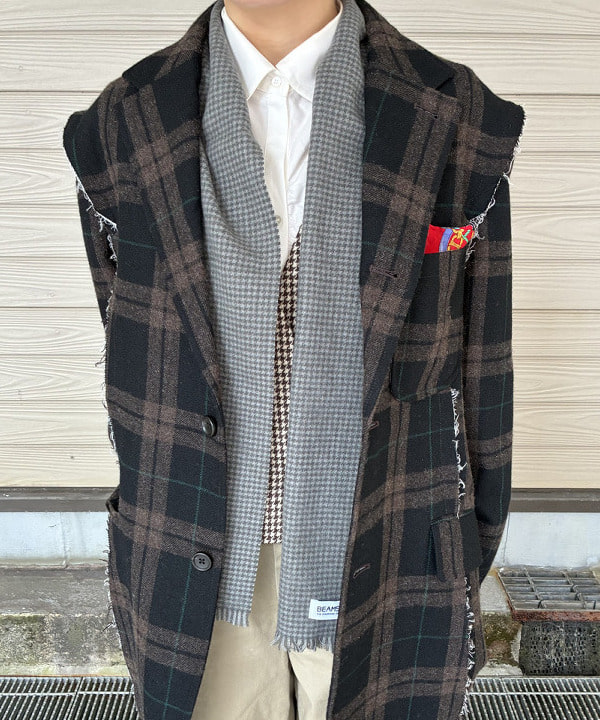 森川 夏衣さんの「BEAMS WOMEN｜リサイクルウール カットオフ ジャケット」を使ったコーディネート