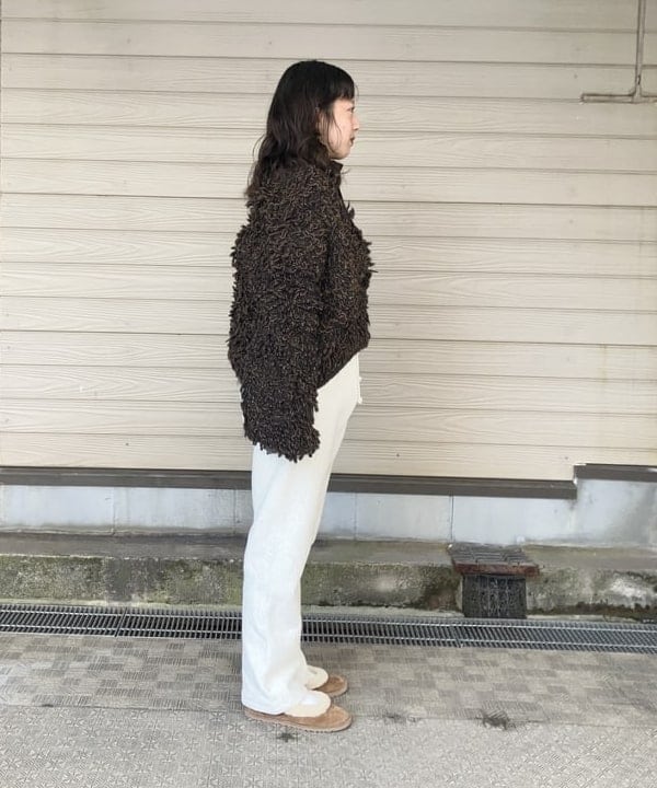 晶さんの「BEAMS WOMEN｜ミックス ループ編み ニット ジャケット」を使ったコーディネート