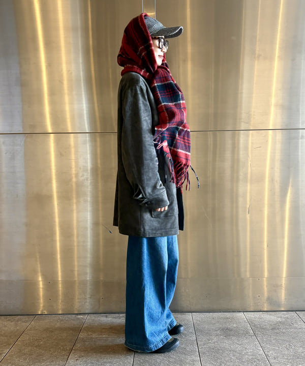 みりさんの「大判 チェック柄 ストール」を使ったコーディネート