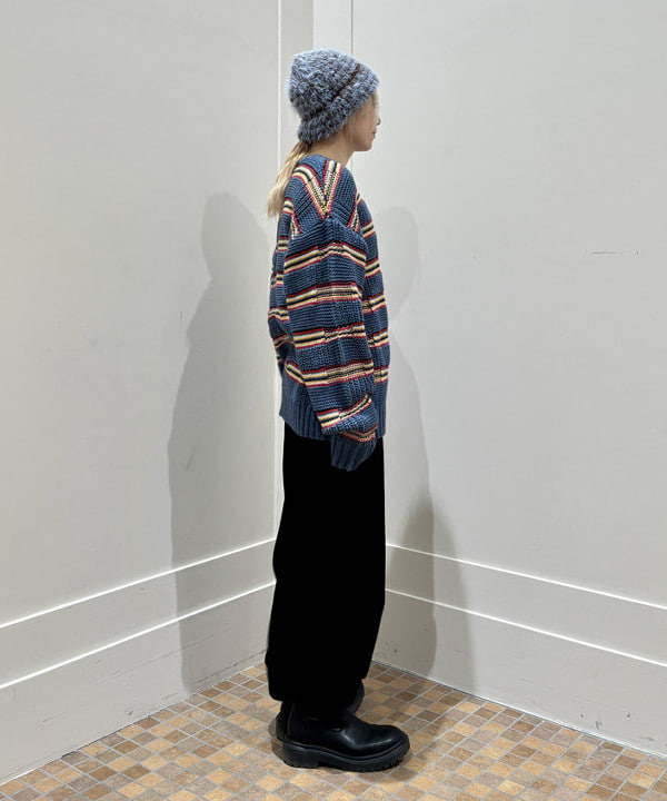 YABUさんの「BEAMS WOMEN｜手編み MIXニット ハット」を使ったコーディネート