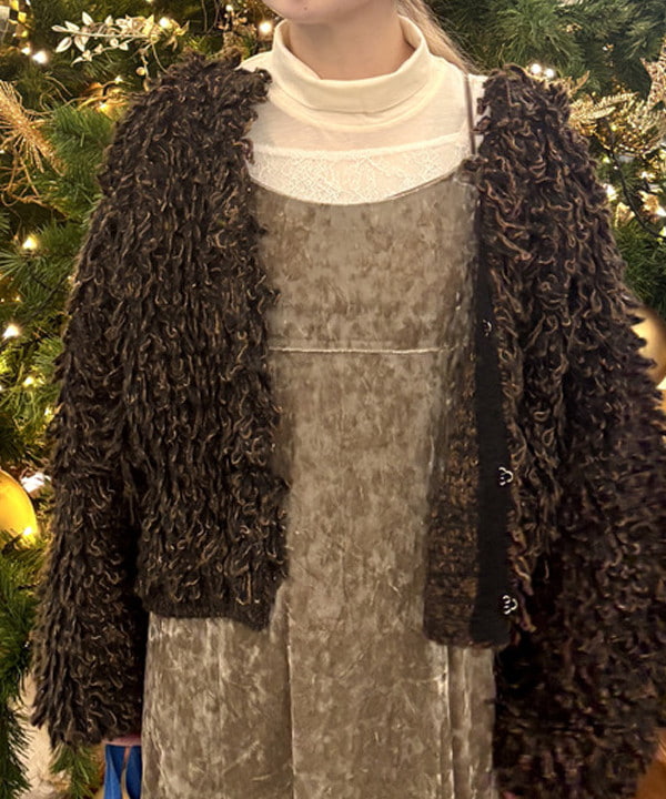 YABUさんの「BEAMS WOMEN｜ミックス ループ編み ニット ジャケット」を使ったコーディネート