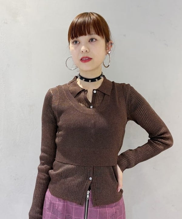 りかちょび/岸本梨佳さんの「BEAMS WOMEN｜RBS / RIBポロ ベストセット」を使ったコーディネート