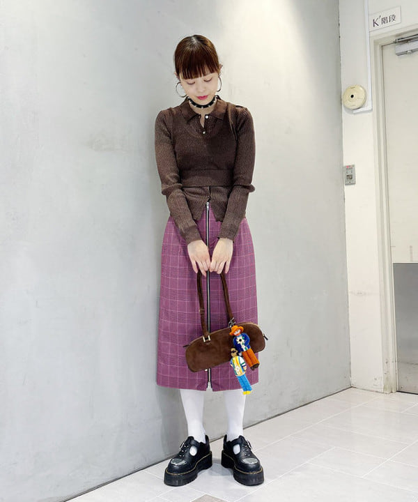 りかちょび/岸本梨佳さんの「BEAMS WOMEN｜RBS / RIBポロ ベストセット」を使ったコーディネート