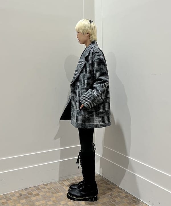 あさひさんの「BEAMS WOMEN｜チェック ビーバー ダブル ハーフコート」を使ったコーディネート