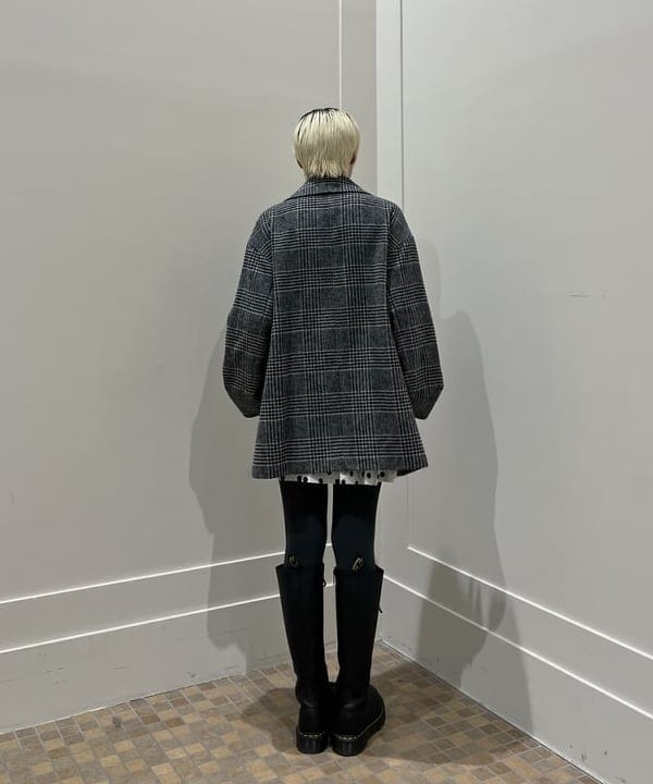 あさひさんの「BEAMS WOMEN｜チェック ビーバー ダブル ハーフコート」を使ったコーディネート