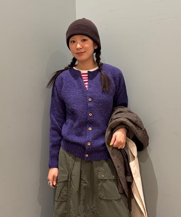 ばるたんさんの「BEAMS WOMEN｜ツイード スリーボタン ビッグジャケット」を使ったコーディネート