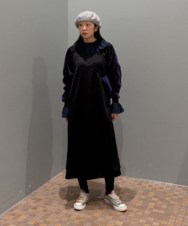 ばるたんさんの「BEAMS WOMEN｜リブ フリル ギャザー ロングスリーブ」を使ったコーディネート