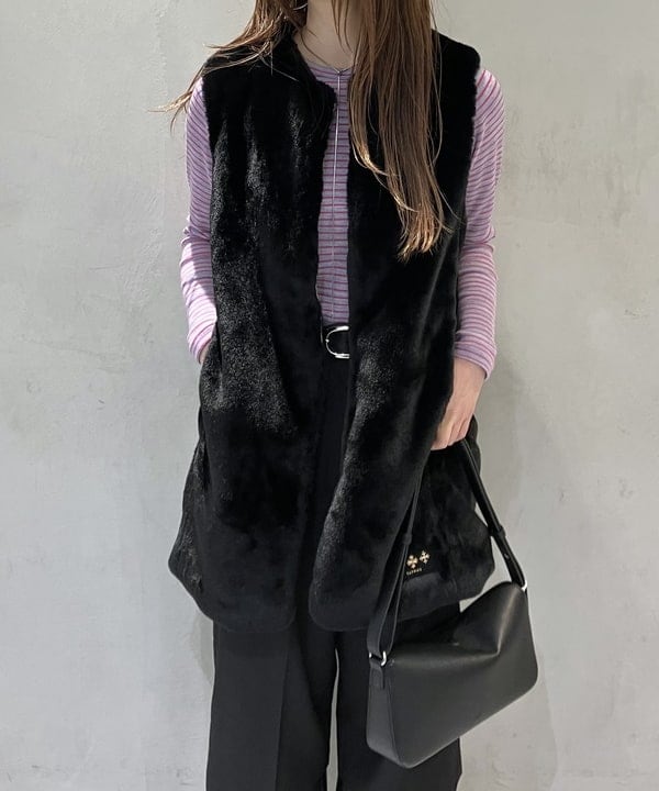 CHIHIROさんの「BEAMS WOMEN｜TATRAS / POLLINA ボアベスト」を使ったコーディネート