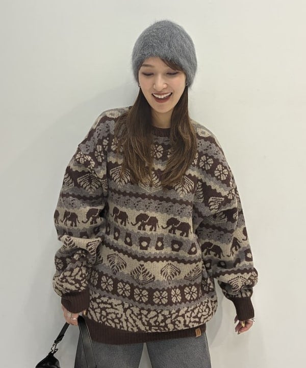 松本 佳菜子さんの「BEAMS WOMEN｜アンゴラ混 ビーニー」を使ったコーディネート