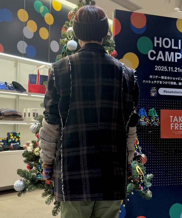 みりさんの「リサイクルウール カットオフ ジャケット」を使ったコーディネート