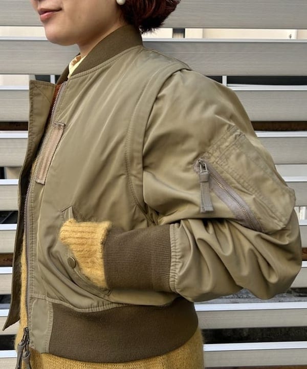 まつむさんの「BEAMS WOMEN｜デタッチ スリーブ ミリタリー ブルゾン」を使ったコーディネート
