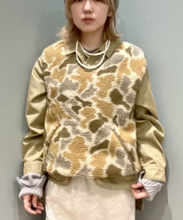 小原 もこさんの「BEAMS WOMEN｜ジャガード ボア プルオーバー」を使ったコーディネート