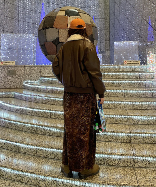 reiさんの「BEAMS WOMEN｜フェイクレザー ナカワタボマー ブルゾン」を使ったコーディネート