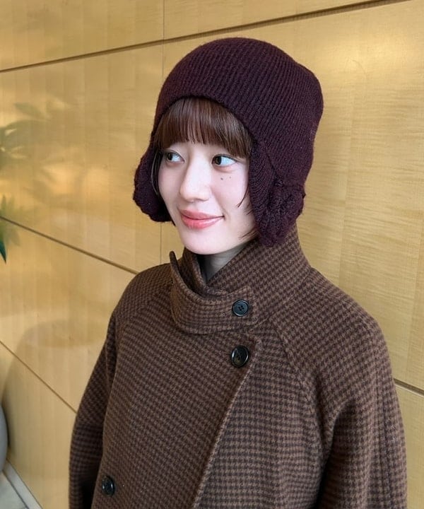 Hazukiさんの「BEAMS WOMEN｜【別注】Casselini / フラワー ニット帽」を使ったコーディネート
