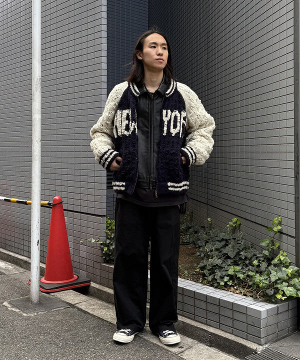 【10/31日まで限定値下げ】 BEAMS スタジャン 黒 ビームス ストリート 梅田（1151907） スタイリング・コーディネイト