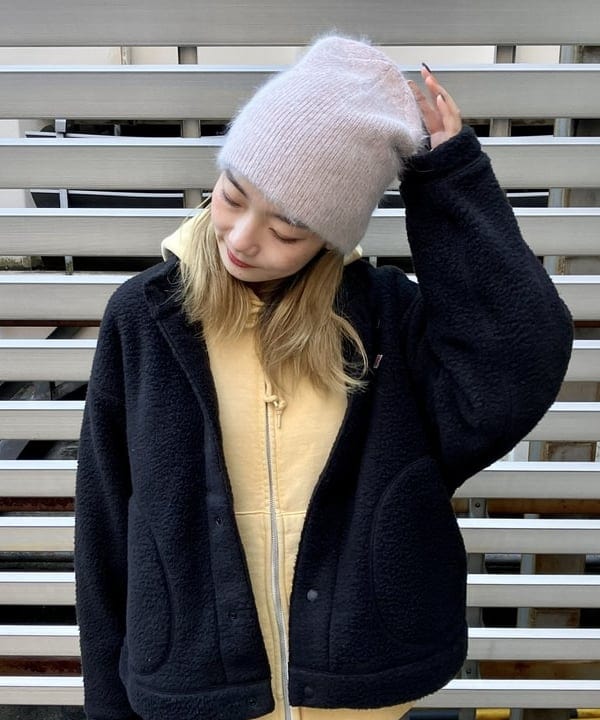 むりょさんの「BEAMS WOMEN｜DANTON / DOUBLE FACE BOA STAND COLLAR CARDIGAN」を使ったコーディネート