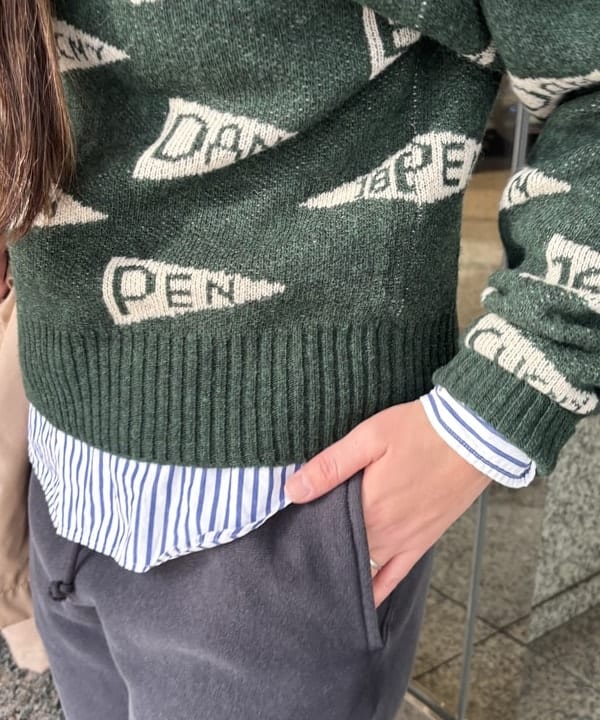 サイトウ　トモミさんの「BEAMS WOMEN｜コットン ポリエステル シャンブレー ステンカラー コート」を使ったコーディネート