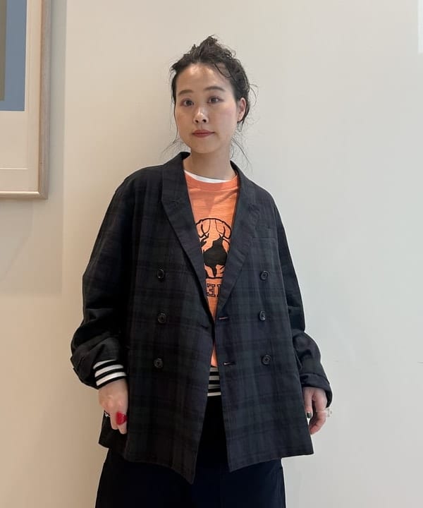 清水 彩乃さんの「BEAMS WOMEN｜BEAMS BOY / フライス 1cm ボーダー」を使ったコーディネート