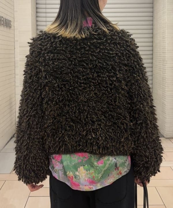 中平 あみさんの「BEAMS WOMEN｜ミックス ループ編み ニット ジャケット」を使ったコーディネート