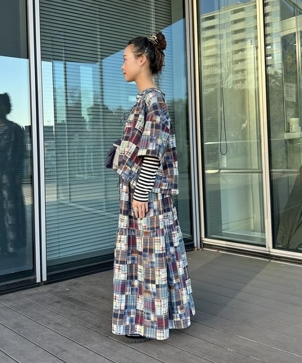 清水 彩乃さんの「BEAMS WOMEN｜BEAMS BOY / フライス 1cm ボーダー」を使ったコーディネート