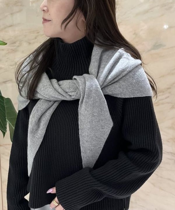 関 桂子さんの「BEAMS WOMEN｜サイドジップ リブ プルオーバー ニット .M」を使ったコーディネート