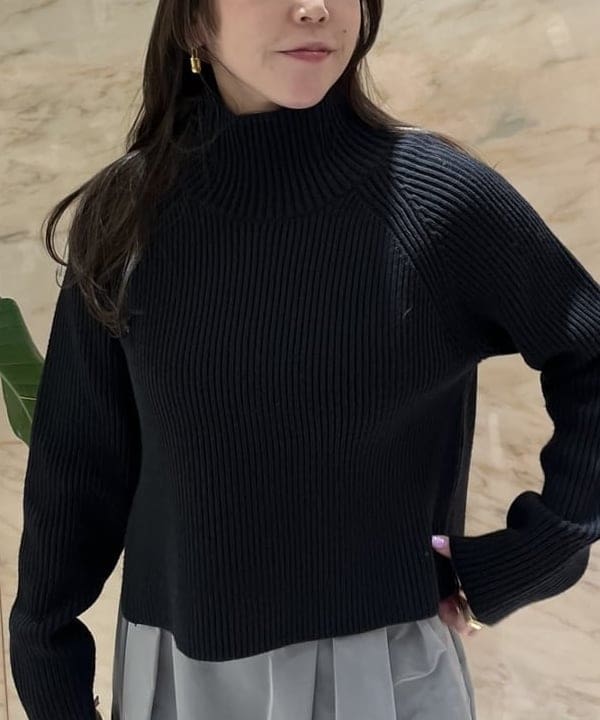 関 桂子さんの「BEAMS WOMEN｜サイドジップ リブ プルオーバー ニット .M」を使ったコーディネート