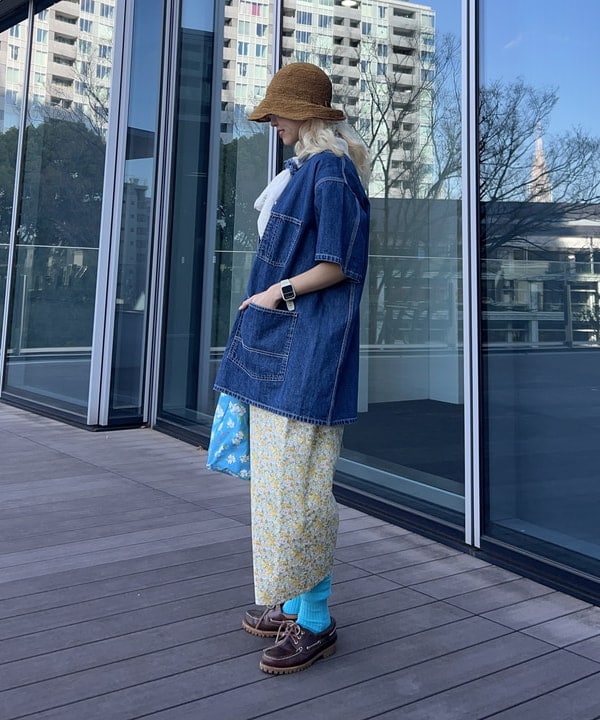 MATSUMOTO AMIさんの「BEAMS WOMEN｜アバカ クロッシェ ハット」を使ったコーディネート