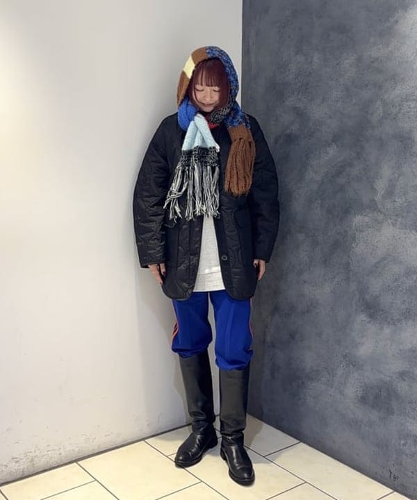 あすかさんの「BEAMS WOMEN｜キルティング ノーカラー ブルゾン」を使ったコーディネート