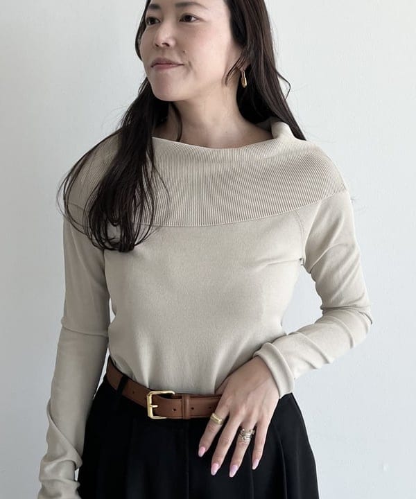 関 桂子さんの「BEAMS WOMEN｜MAISON BOINET / カーフレザーベルト 28mm」を使ったコーディネート