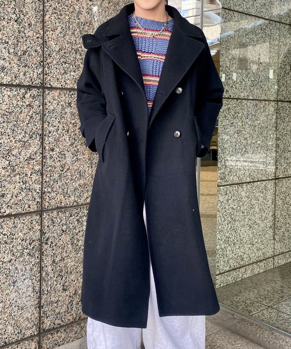 はるひむさんの「BEAMS WOMEN｜スタンドカラー ダブル コート」を使ったコーディネート