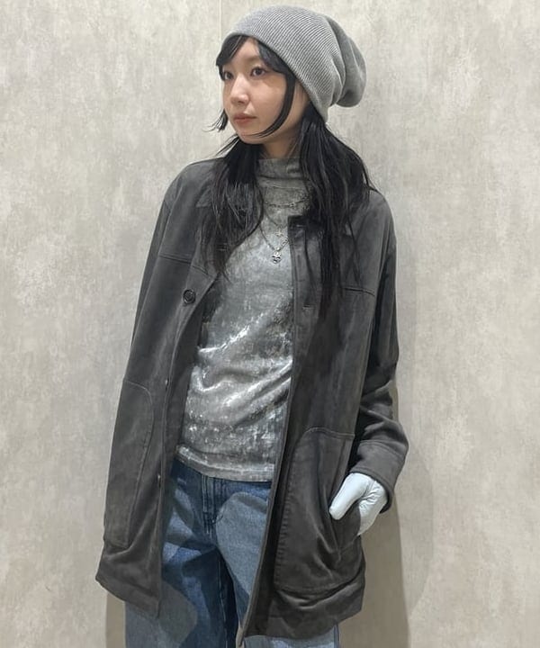 加歩さんの「BEAMS WOMEN｜フェイク スエード ハーフ コート」を使ったコーディネート