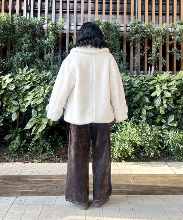 kigoさんの「BEAMS WOMEN｜フロッキー デニム ワイド パンツ」を使ったコーディネート