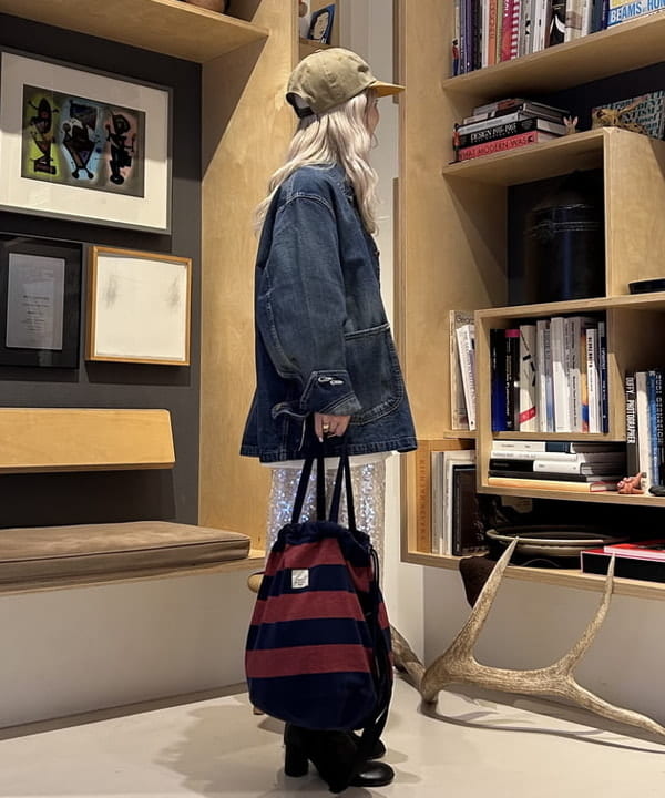 ando naoさんの「BEAMS WOMEN｜【別注】Winner Caps / スエード &times; ツイル キャップ」を使ったコーディネート