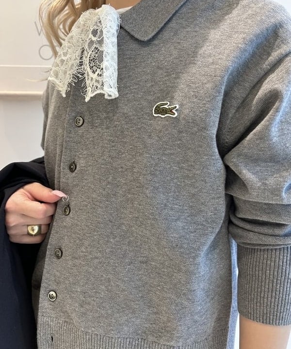 ando naoさんの「BEAMS WOMEN｜【別注】LACOSTE / ポロ カーディガン」を使ったコーディネート