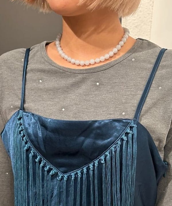 佐藤 亜美さんの「BEAMS WOMEN｜ホットフィックス クルーネック カットソー」を使ったコーディネート