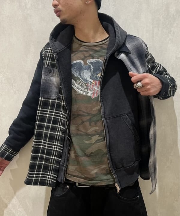 ムファサさんの「BEAMS WOMEN｜【別注】SUGAR CANE / クレイジー ワークシャツ」を使ったコーディネート