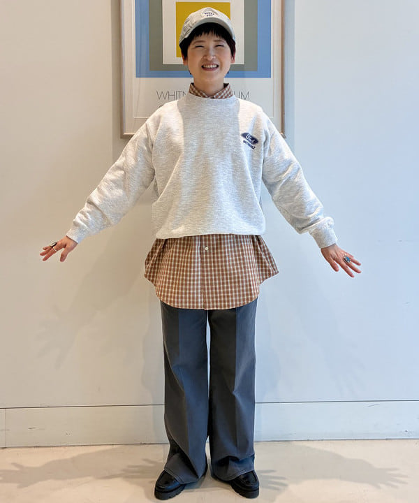 木村 梨香さんの「BEAMS WOMEN｜ボーイ チェック ビッグ ボタンダウン シャツ」を使ったコーディネート