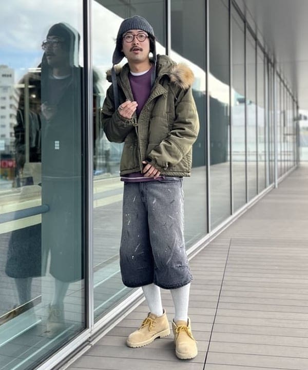 BAKU(東江 漠)さんの「BEAMS WOMEN｜ガーメントダイ N-2B ジャケット」を使ったコーディネート