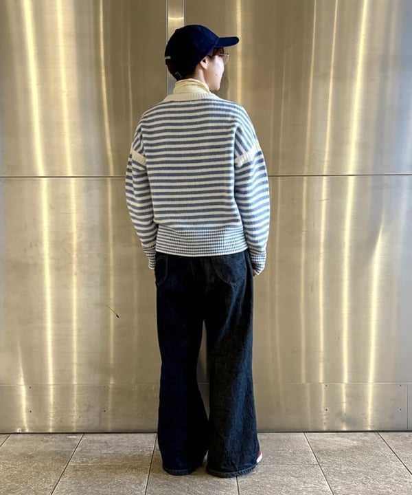 みりさんの「7ゲージ ボーダー クルー ニット」を使ったコーディネート