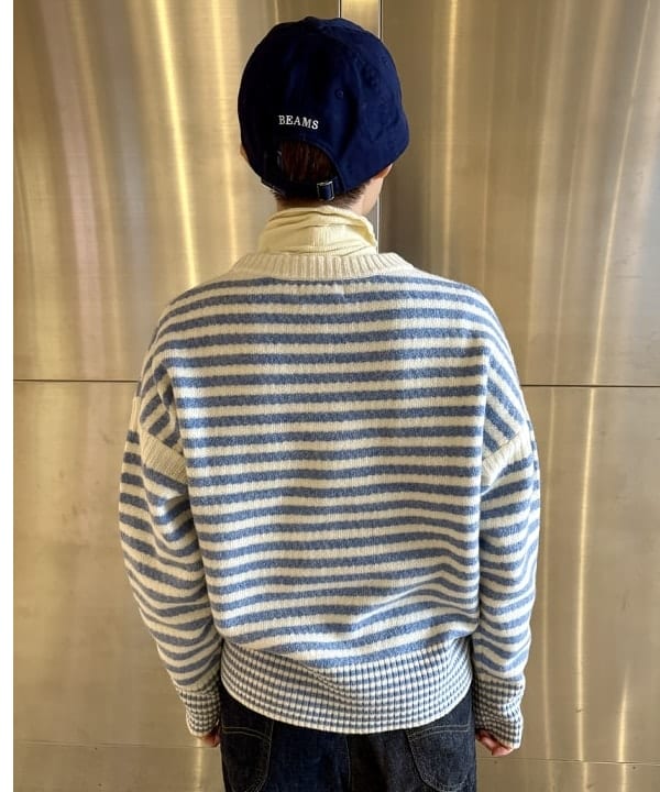 みりさんの「7ゲージ ボーダー クルー ニット」を使ったコーディネート