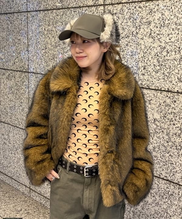 まゆちゃんさんの「BEAMS WOMEN｜フェイクファー ショート ブルゾン」を使ったコーディネート