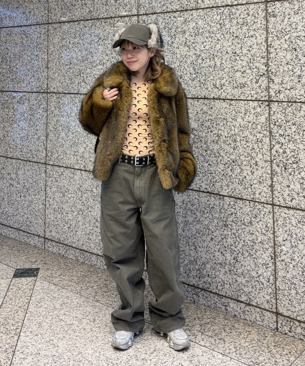 まゆちゃんさんの「BEAMS WOMEN｜フェイクファー ショート ブルゾン」を使ったコーディネート