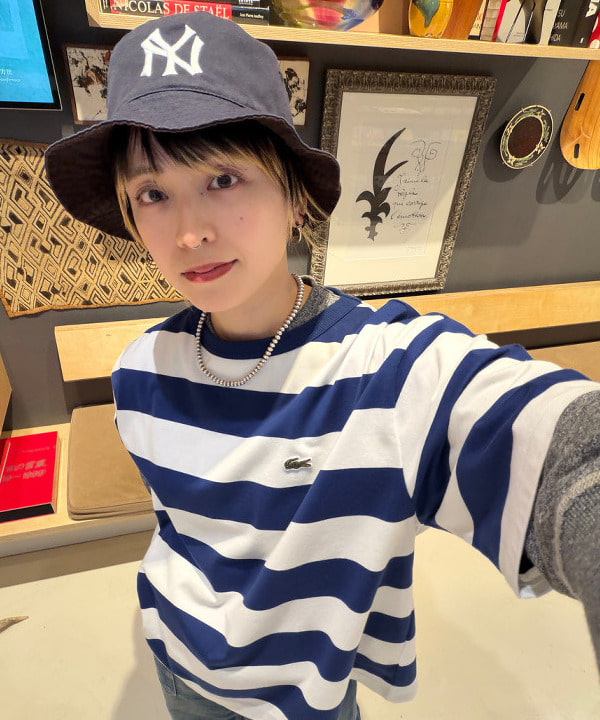 Heg.さんの「BEAMS WOMEN｜【別注】NEW ERA / MLB リバーシブル バケットハット」を使ったコーディネート